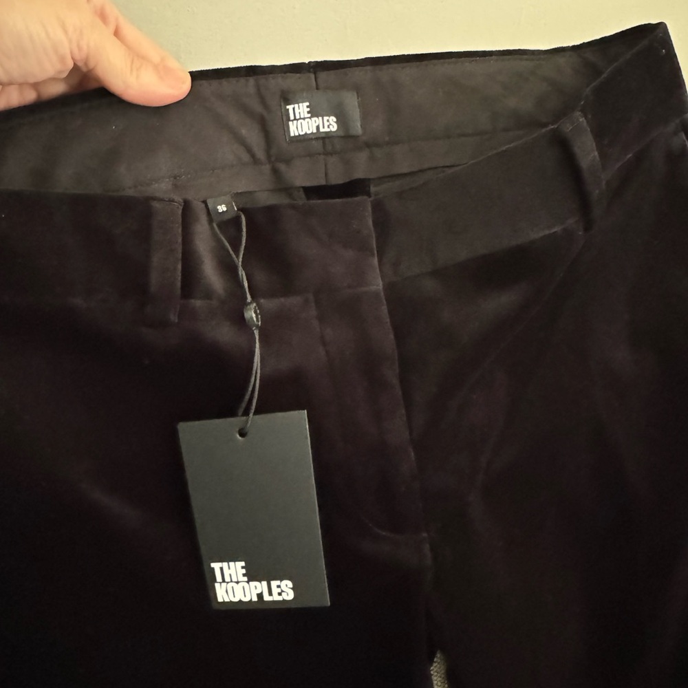 The Kooples Black Velvet Women's Trousers
